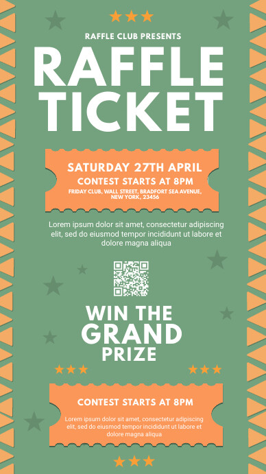 Raffle ticket Instagram story Template | PosterMyWall