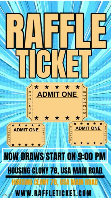 Raffle Ticket Instagram Story Template | PosterMyWall