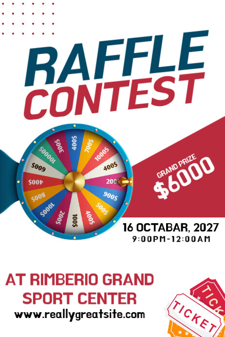 Raffle Ticket Invitation Poster flyer template | PosterMyWall