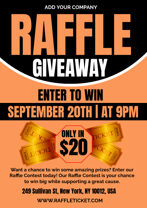 Fancy Raffle Flyer White Fundraiser Raffle Flyers Template | PosterMyWall