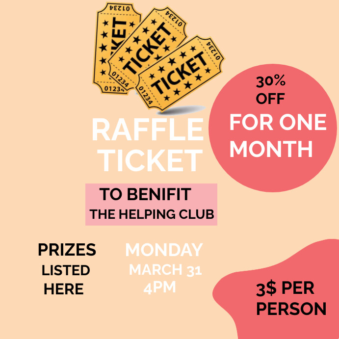 RAFFLE TICKET POSTER Template | PosterMyWall
