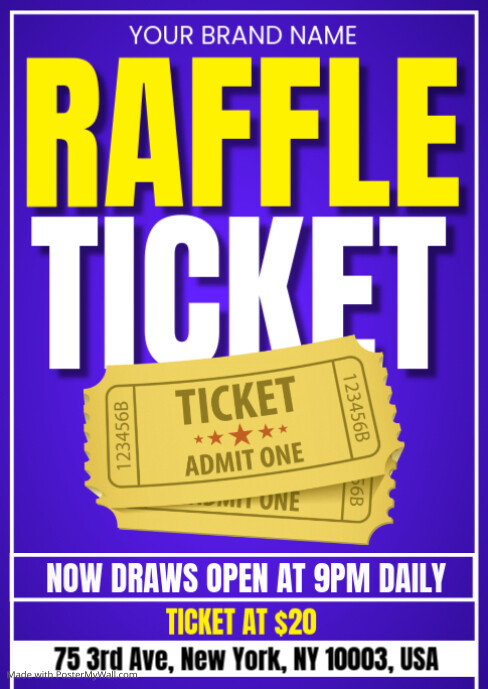 710 Raffle Raffle Ticket Flyer Template