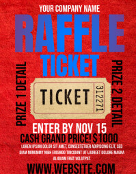 Raffle Ticket Poster/wallboard Affiche/Panneau mural template