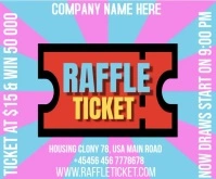 Raffle ticket professional template Large Rectangle