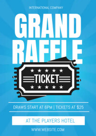 Turquoise Raffle Ticket Turquoise Raffle Poster Posters Template | PosterMyWall