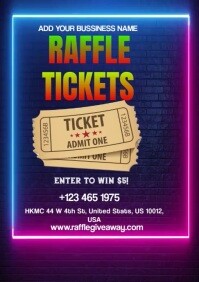 Best Raffle Ticket Design raffle tickets Template | PosterMyWall