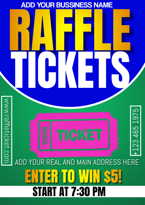 Raffle tickets a3 Template | PosterMyWall
