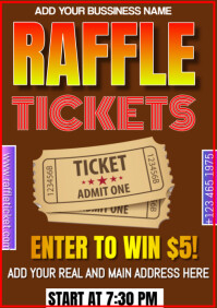 Raffle Tickets A3 Template | PosterMyWall
