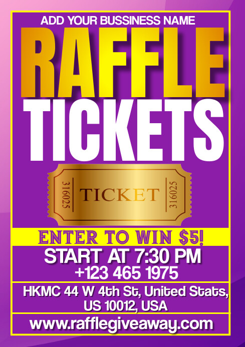 16 Team Raffle Tickets Raffle Tickets A3 Template | PosterMyWall