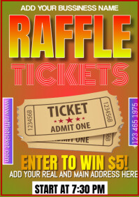 Raffle Tickets A3 Template | PosterMyWall