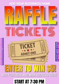 Real Raffle Tickets Raffle Tickets A3 Template | PosterMyWall