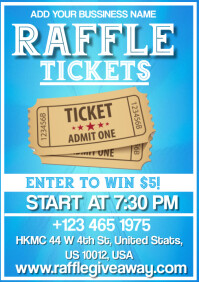 Raffle Tickets A3 Template | PosterMyWall