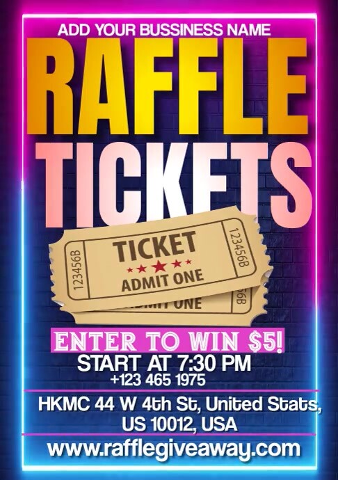 Flat Screen Raffle Raffle Tickets A3 Template | PosterMyWall