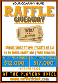 Raffle Tickets A5 Template | PosterMyWall