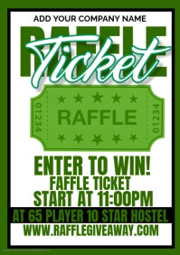 $ 1 Raffle Raffle Contest A5 Template | PosterMyWall