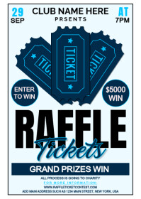Stage Design Raffle RAFFLE CONTEST Template | PosterMyWall