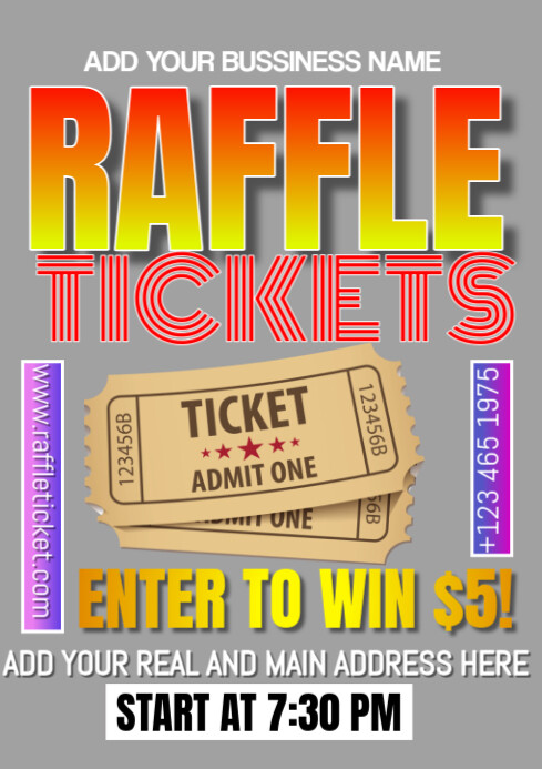 Best Raffle Ticket Design raffle Tickets Template | PosterMyWall