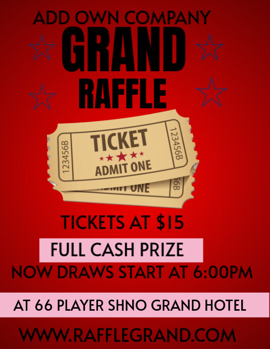 Copy of raffle Tickets | PosterMyWall