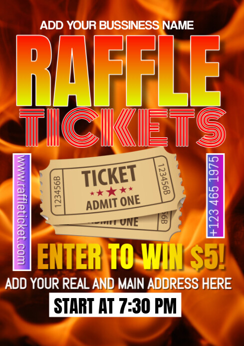 raffle Tickets A3 template
