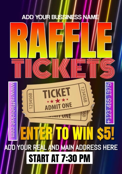 Plantilla de raffle Tickets | PosterMyWall