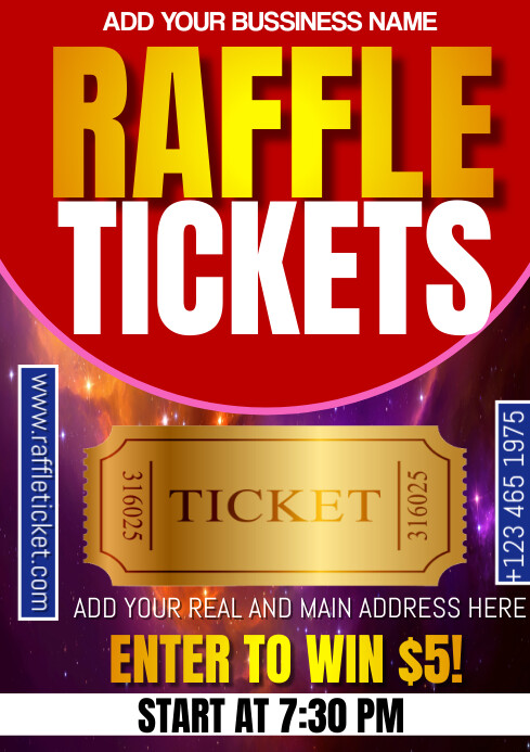 raffle Tickets Template | PosterMyWall