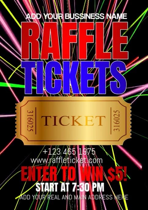 raffle Tickets A3 template