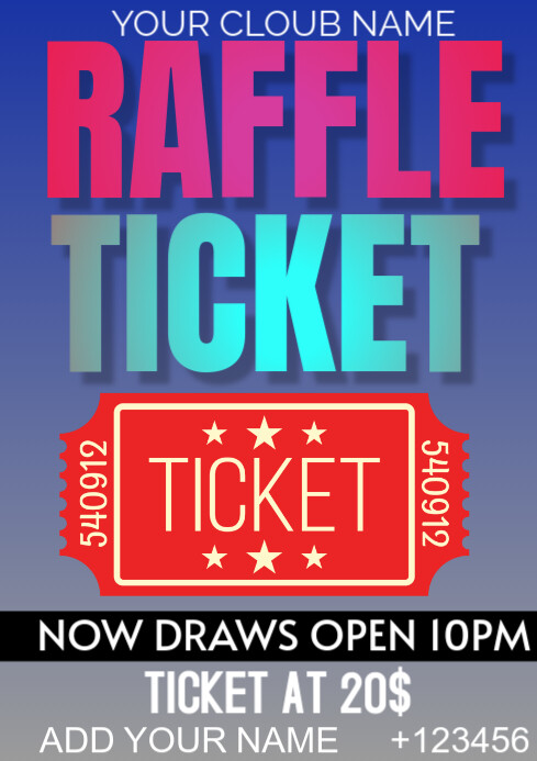 Copy of raffle tickets | PosterMyWall