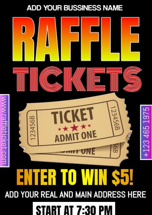 Best Raffle Ticket Design Raffle Tickets Template | PosterMyWall