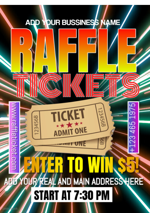 raffle Tickets Template | PosterMyWall
