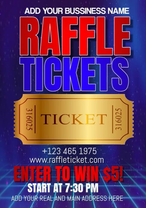 Design Raffle Tickets Horizontal Layout raffle Tickets Template | PosterMyWall