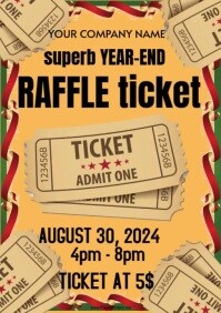 Raffle Tickets A3 Template | PosterMyWall