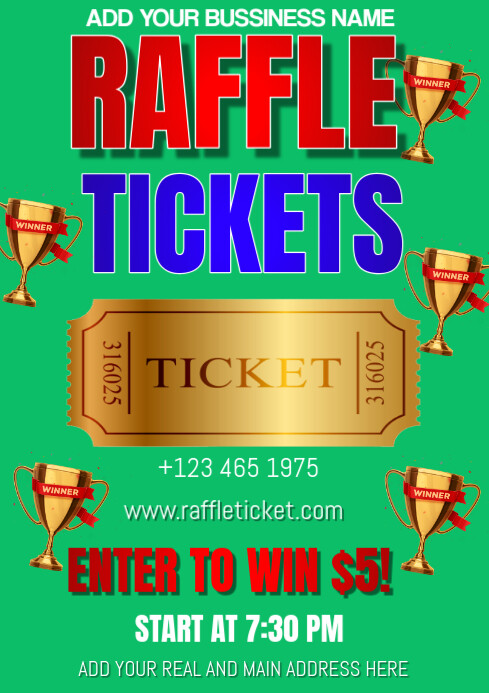 raffle Tickets Template | PosterMyWall