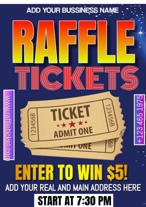 Plantilla de raffle Tickets | PosterMyWall