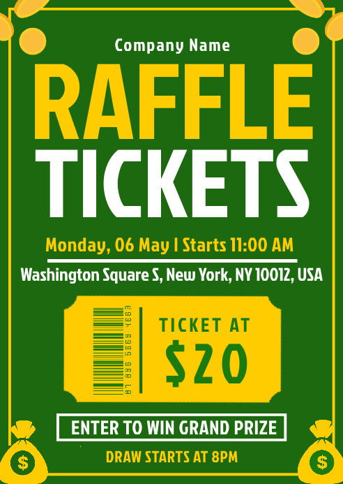 Design For Weekly Raffle Plantilla de raffle tickets | PosterMyWall