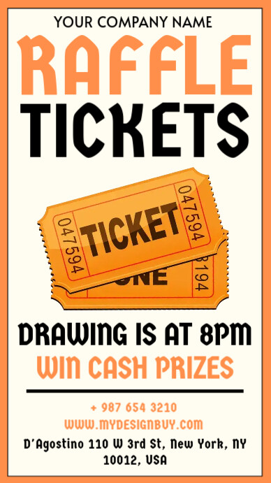 Stage Design Raffle raffle tickets Template | PosterMyWall