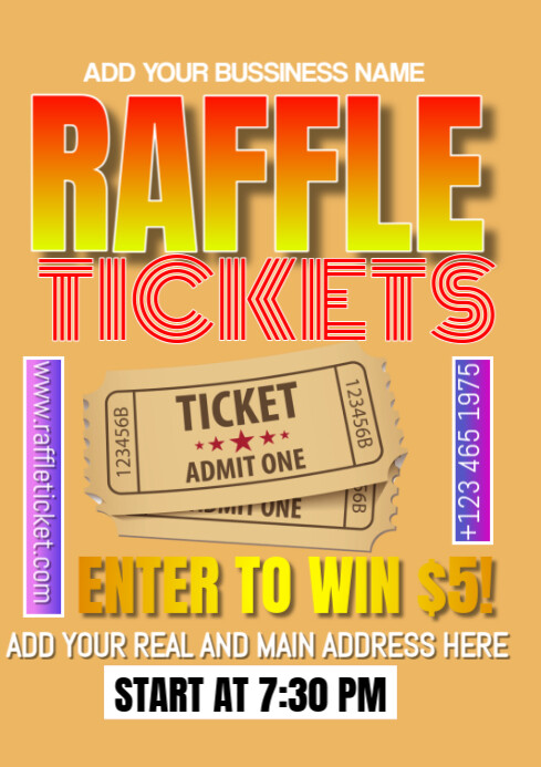 Traditional Raffle Tickets raffle Tickets Template | PosterMyWall