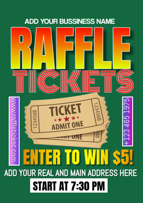 raffle Tickets Template | PosterMyWall
