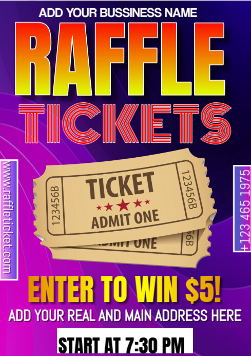 Copy of raffle Tickets | PosterMyWall