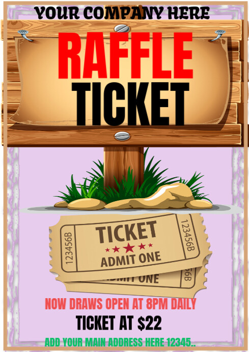 Plantilla de raffle Tickets | PosterMyWall