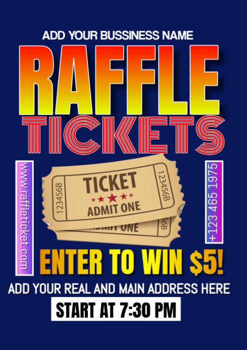 raffle Tickets Template | PosterMyWall