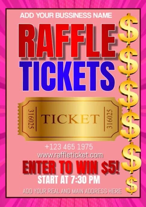 Copy of raffle Tickets | PosterMyWall