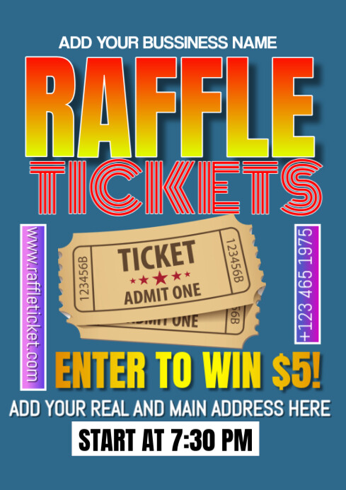 raffle Tickets A3 template