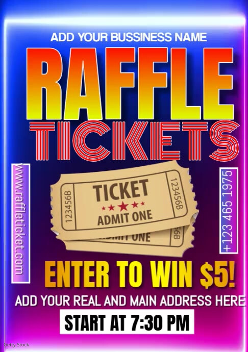raffle Tickets Template | PosterMyWall