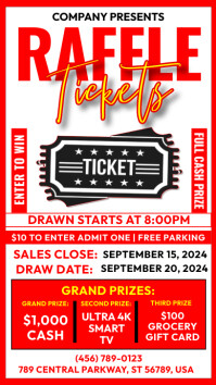 Best Raffle Ticket Design raffle tickets Template | PosterMyWall