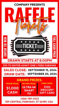 Raffle Tickets Digital Display (9:16) template