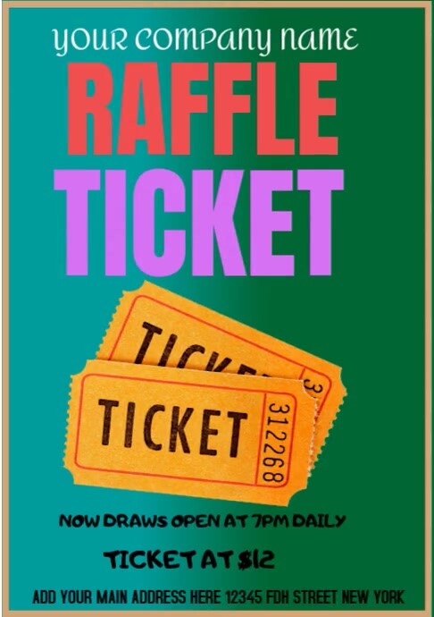 raffle Tickets Template | PosterMyWall