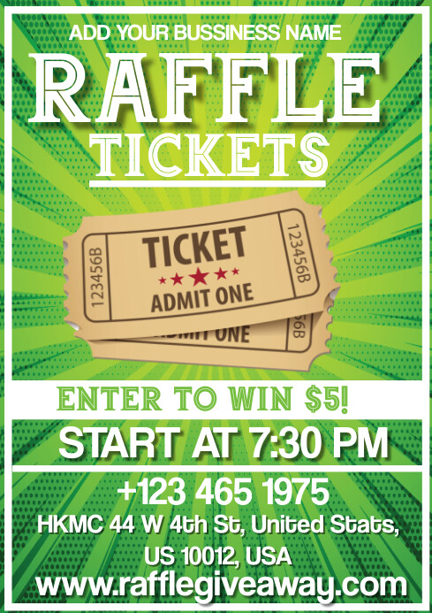 raffle Tickets Template | PosterMyWall
