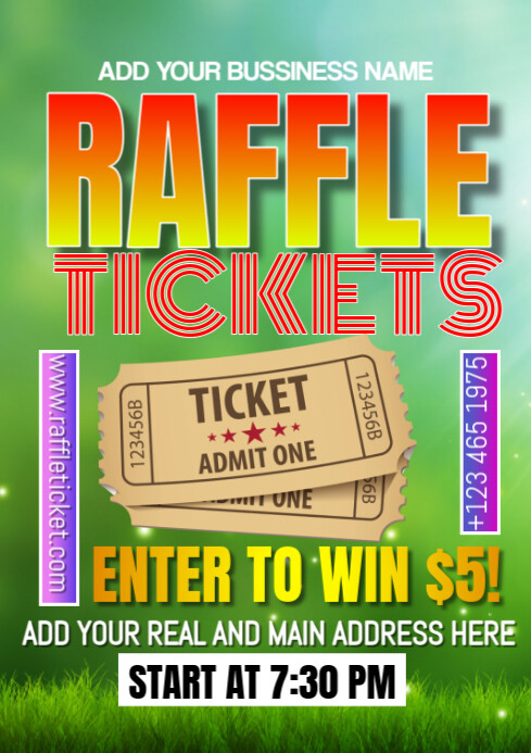 Design Raffle Tickets Horizontal Layout raffle Tickets Template | PosterMyWall