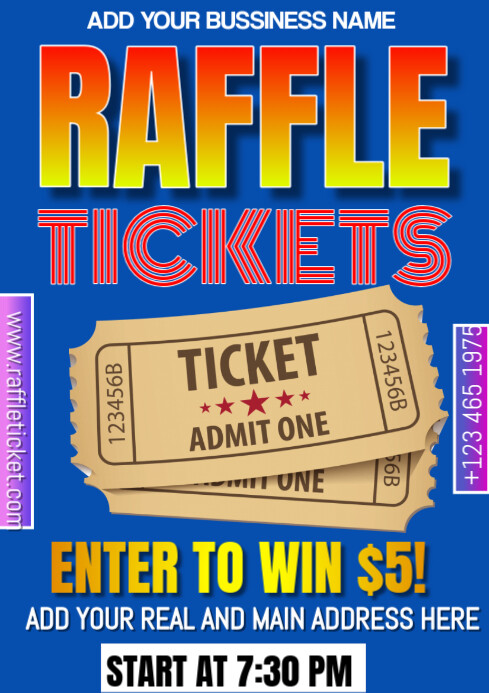 Plantilla de Raffle Tickets | PosterMyWall
