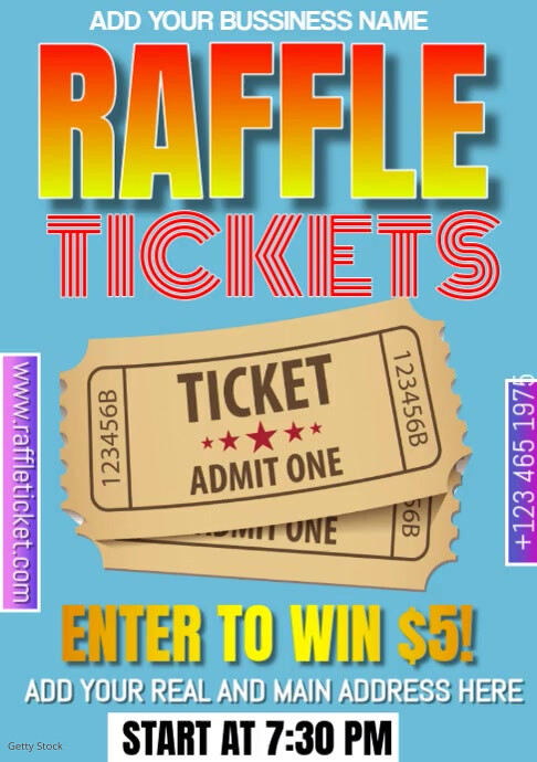 Best Raffle Ticket Design raffle Tickets Template | PosterMyWall